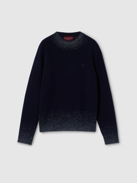 GUCCI Knit wool sweater with embroidery