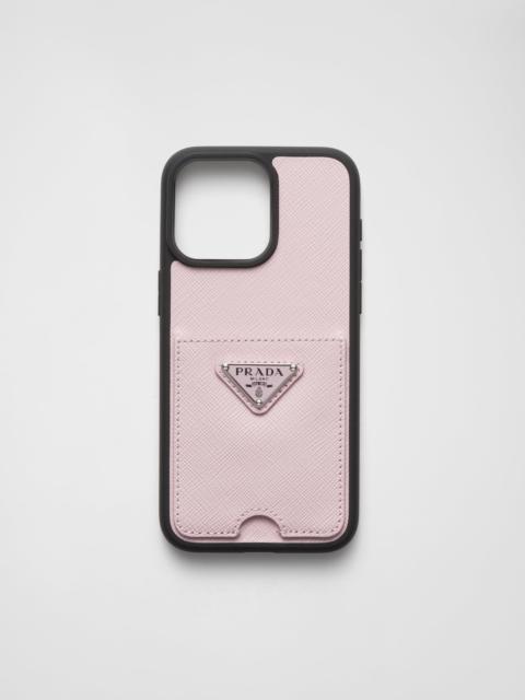 Prada Saffiano leather cover for iPhone 15 Pro Max