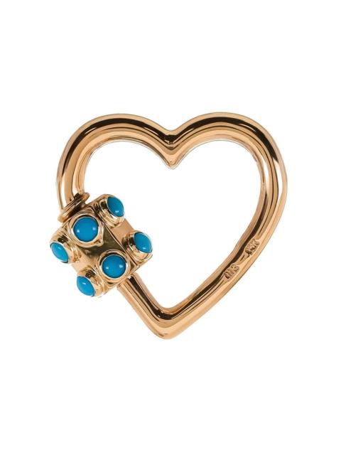 MARLA AARON Turquoise Stoned Heart Lock
