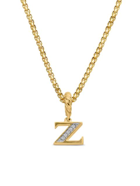 DAVID YURMAN Women's Pavé Initial Pendant in 18K Yellow Gold - Initial Z