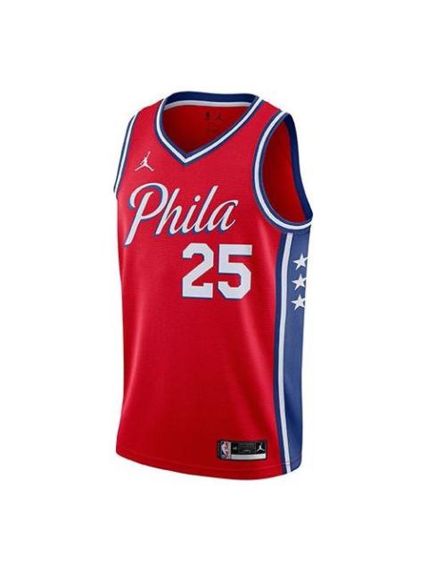 Jordan Air Jordan Basketball Vest Jersey SW Fan Edition 2020 Season Philadelphia 76ers Simmons 2 No. 5 Larg