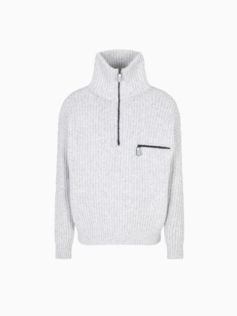 GIORGIO ARMANI GIORGIO ARMANI NEVE PURE CASHMERE JUMPER WITH ZIP