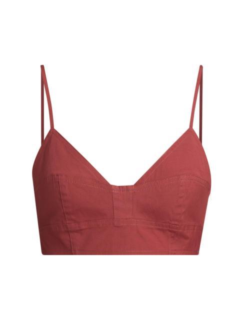 A.L.C. Women's Joan Stretch-Cotton Bra Top - Apple Butter