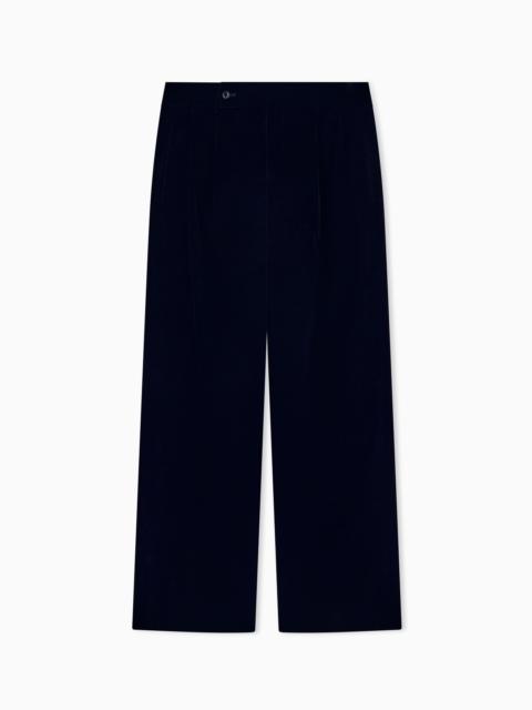 GIORGIO ARMANI OVERSIZED TROUSERS IN SMOOTH STRETCH VELVET