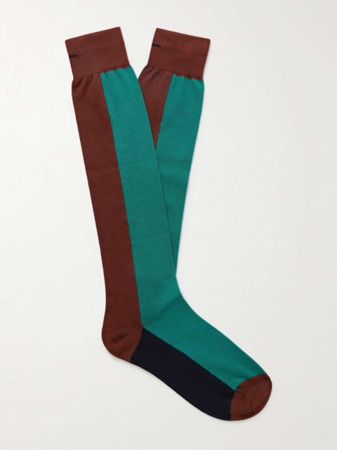 Colour-Block Wool Socks
