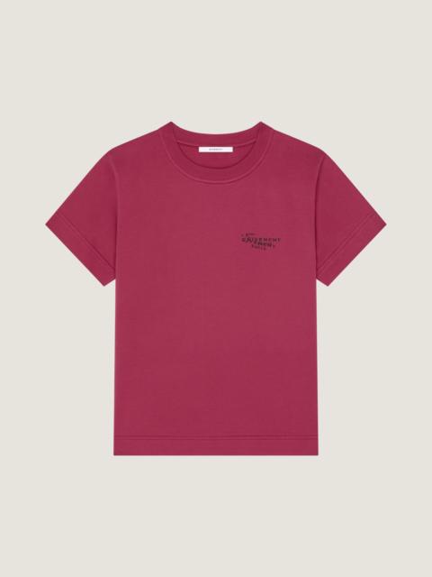 Givenchy T-SHIRT IN COTTON WITH GIVENCHY STAMP PRINT