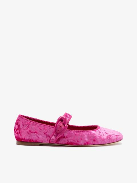 Larroudé Verona Ballet Flat Pink Velvet