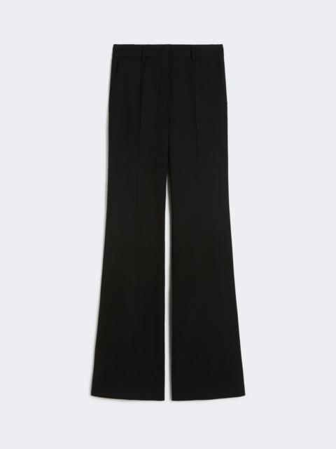 Sportmax GIRELLO Flared trousers in a viscose blend - BLACK