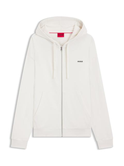 HUGO RELAXED-FIT HOODIE IN COTTON TERRY WITH PRINTED LOGO