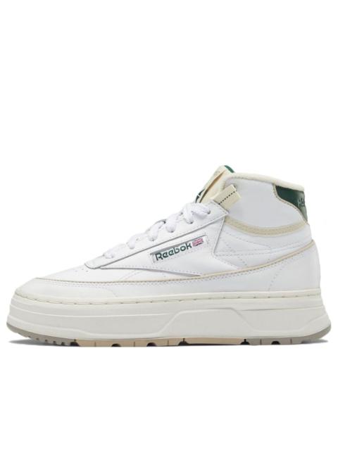 Reebok Reebok Club C Geo Mid White Dark Green (Women's)