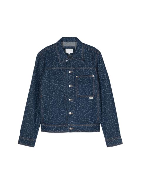 Maison Kitsuné geometric-patterned denim jacket