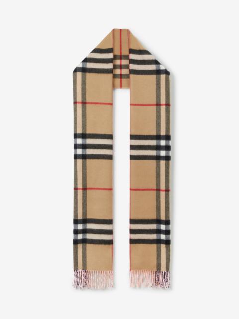 Burberry Reversible Check Cashmere Scarf