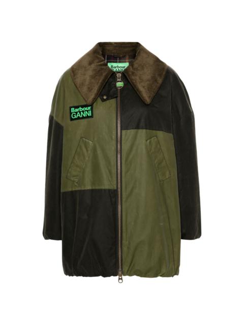 x Ganni waxed bomber jacket