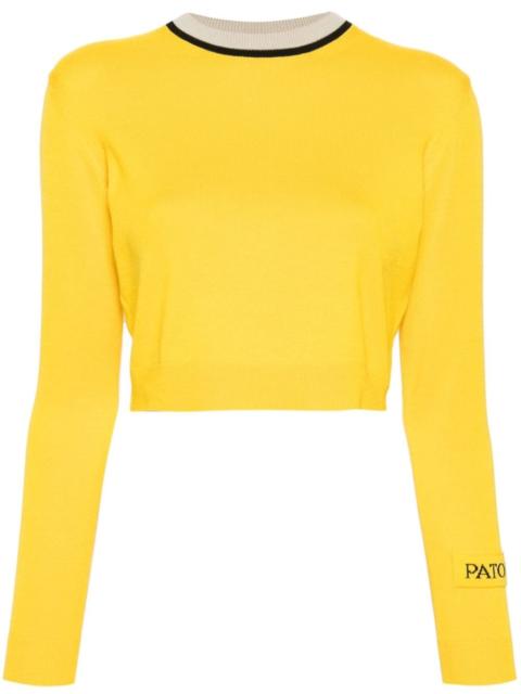 PATOU knitted cropped jumper