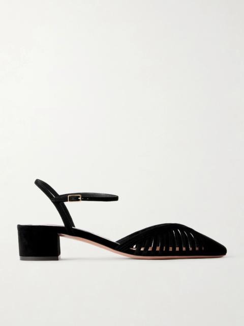 AQUAZZURA Yara 35 Suede Pumps