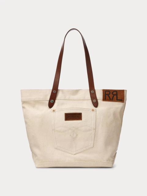 RRL by Ralph Lauren Leather-Trim Twill Tote