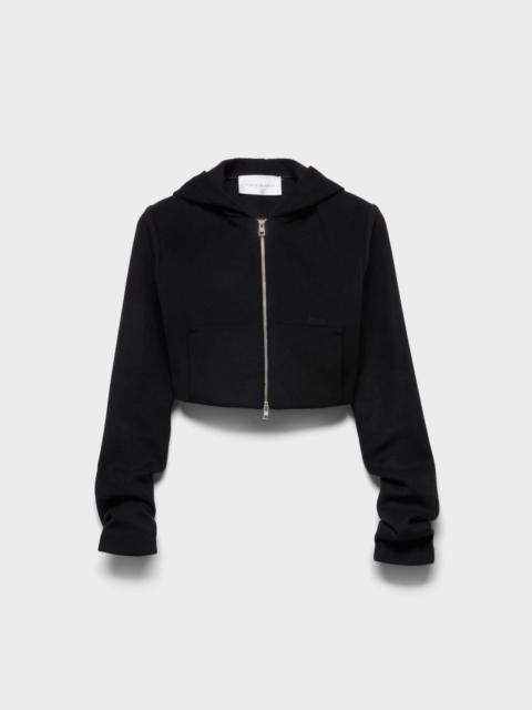 7 For All Mankind RUCHED ZIP HOODIE in Wool