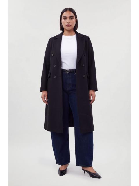 KAREN MILLEN Plus Size Wool Fitted Double Breasted Tailored Midi Coat