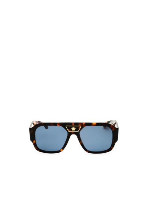 VERSACE Medusa-embellishment tortoiseshell-pattern sunglasses
