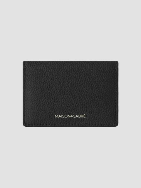 MAISON de SABRÉ Women's Leather Card Case - Black Caviar
