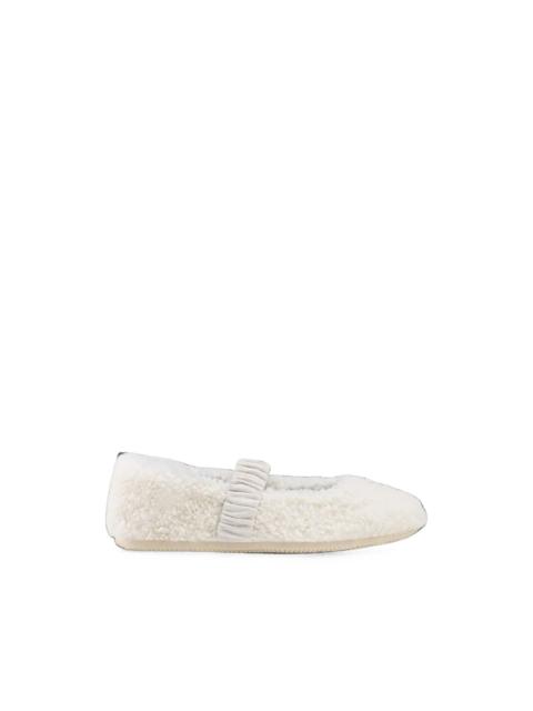 BOGNER Vienna shearling-effect ballet flats