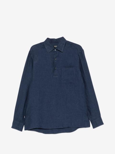 ZEGNA button-up chest-pocket polo shirt