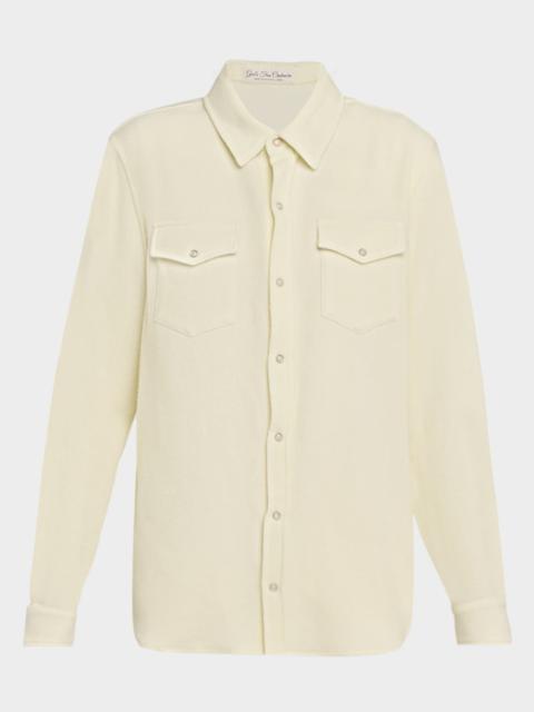 God’s True Cashmere Porcelain Solid Cashmere Flannel Shirt