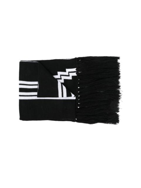 Marcelo Burlon County Of Milan contrasting stripe-print knit scarf