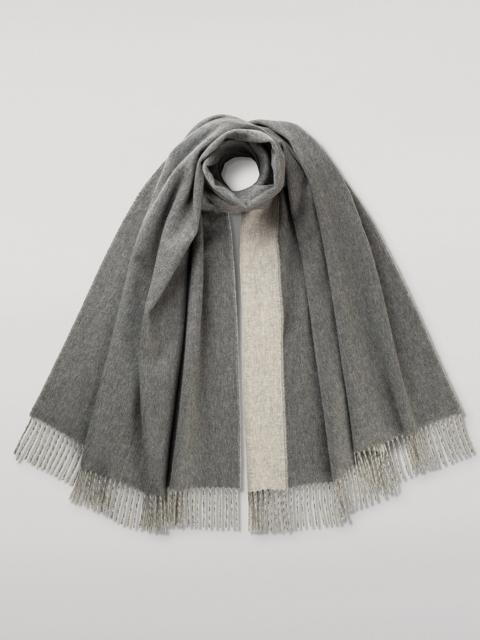 Johnstons of Elgin Contrast Grey & Silver Cashmere Stole