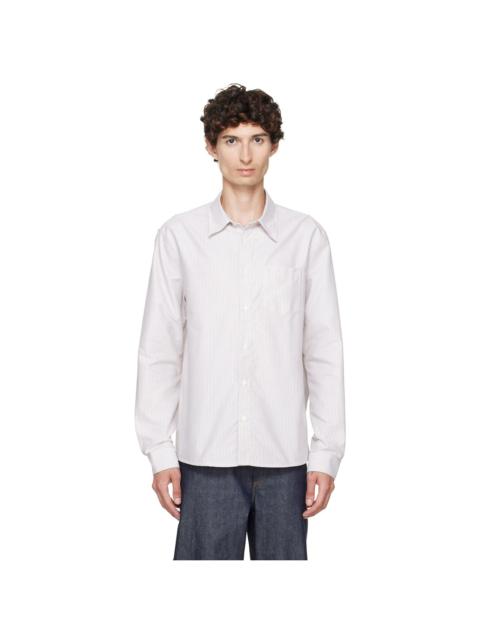 A.P.C. Beige & White New Greg Shirt