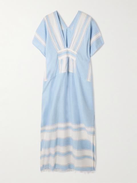 lemlem Gasira Striped Cotton-blend Maxi Dress
