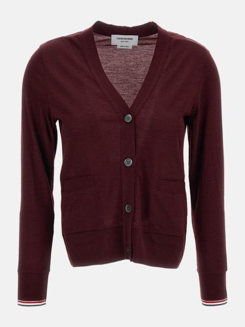 Thom Browne WOOL JERSEY CARDIGAN