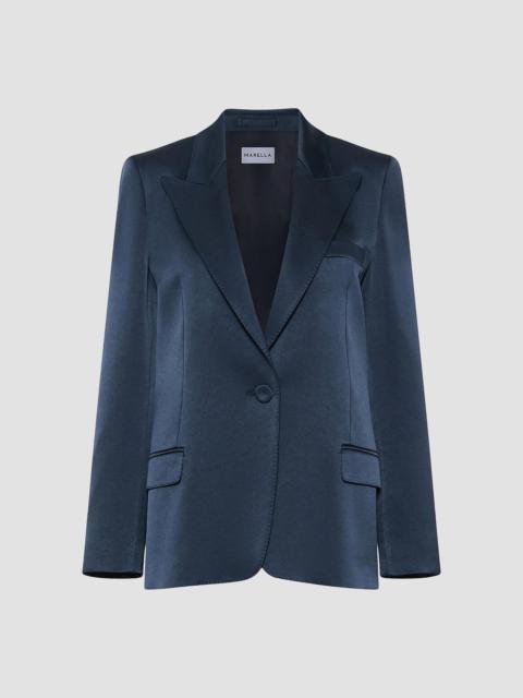 MARELLA Women's Single Breasted Satin Blazer - Aviation