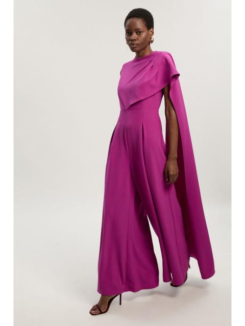KAREN MILLEN Tall Tailored Drape Cape Wide Leg Jumpsuit