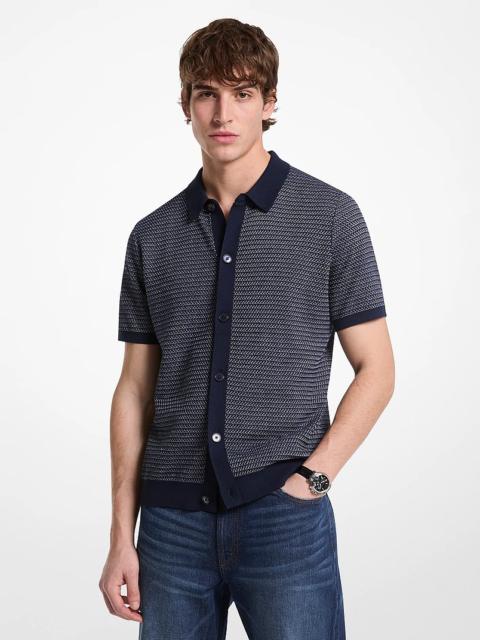 MICHAEL KORS Cotton Tuck Stitch Shirt