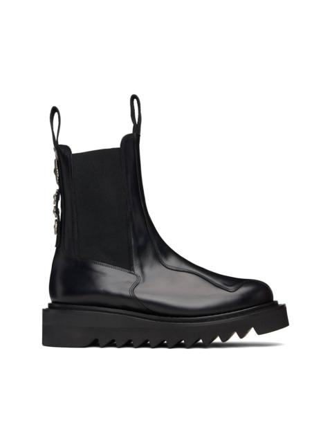 TOGA VIRILIS SSENSE Exclusive Black Hard Leather Chelsea Boots