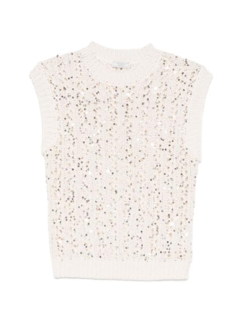 PESERICO sequin-embellished vest