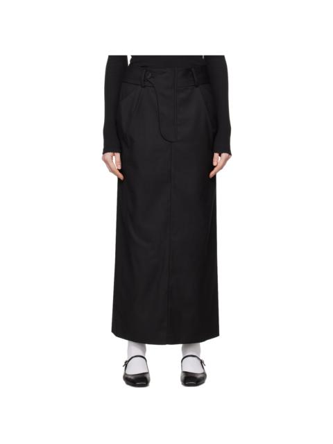 【OPEN YY】STRAP-LAYERED MAXI SKIRT, GRAY OPEN YY Strap-Layered Maxi Skirt – Cycle Platform