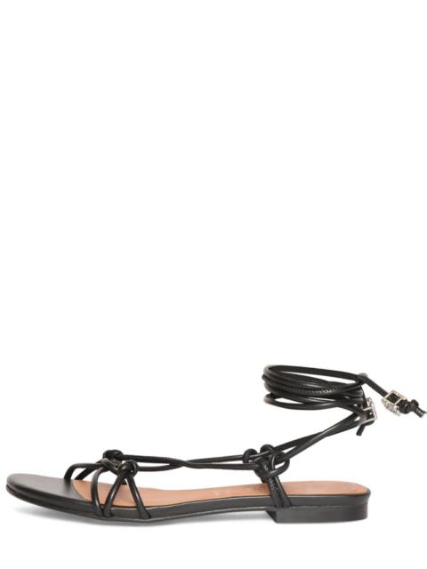 GANNI 10mm Flat knot leather sandals
