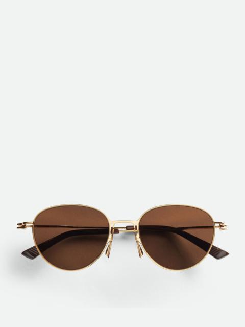 Bottega Veneta Ultrathin Metal Panthos Sunglasses