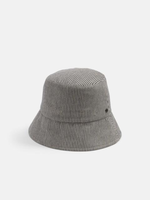 Vince Stripe Cotton Canvas Bucket Hat