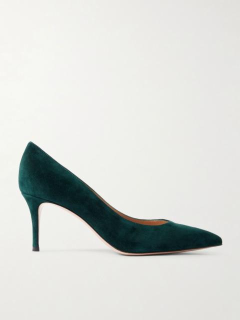 Gianvito 70 suede pumps Dark green