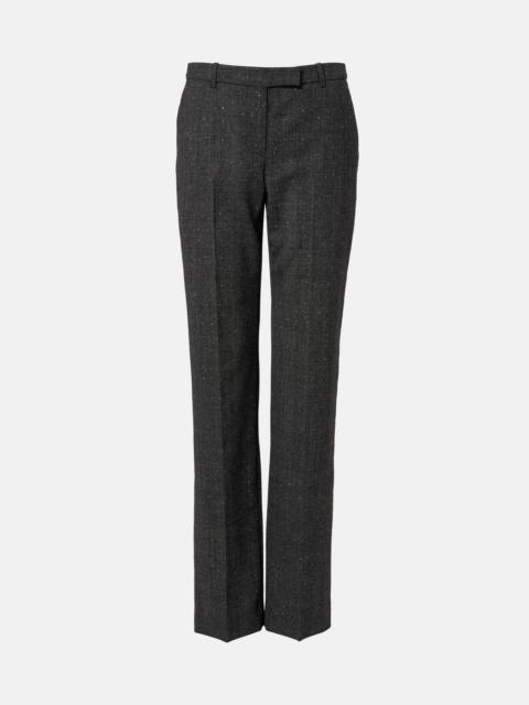 Alexander McQueen Prince of Wales check wool straight pants