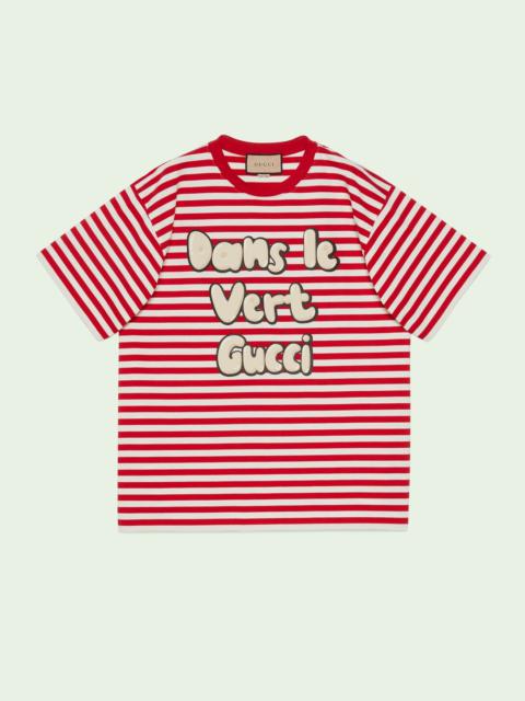GUCCI Striped cotton jersey T-shirt