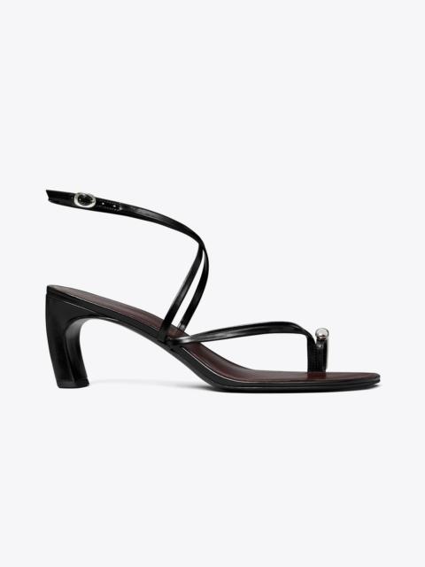 TORY BURCH Pierced Multi-Strap Heeled Sandal