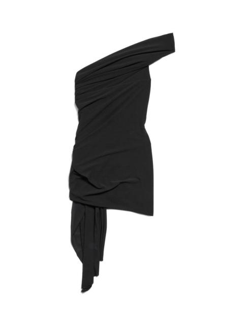 BALENCIAGA Women's Twisted Mini Dress in Black