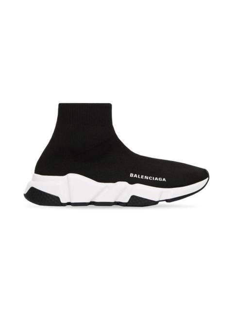 Women's Speed Recycled Knit Sneaker in Black/white