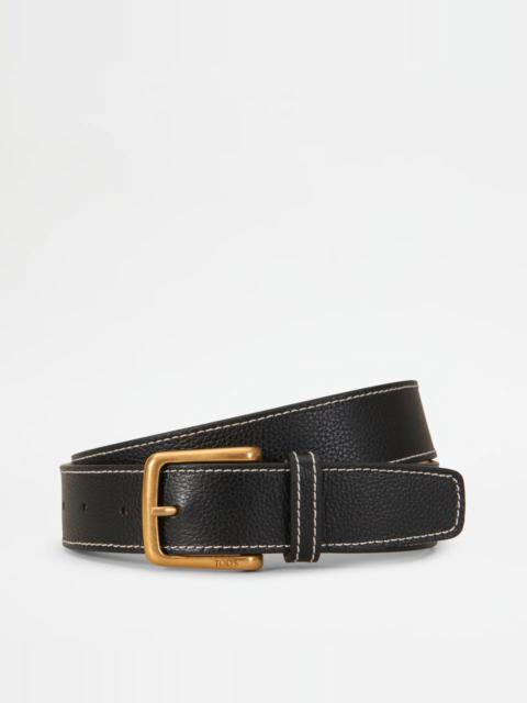 Tod's LEATHER BELT - BLACK