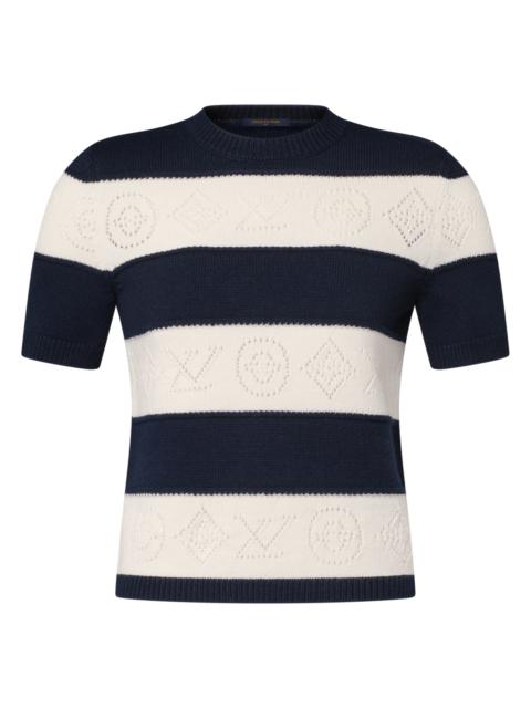 Louis Vuitton Openwork Striped Knit Top