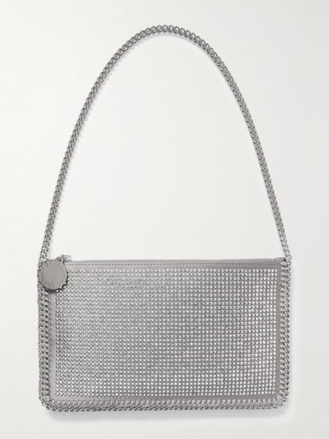 Stella McCartney Falabella embellished satin shoulder bag Silver
